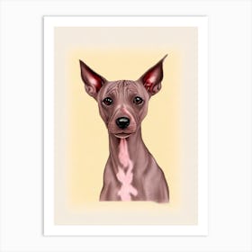 American Hairless Terrier Illustration Dog Art Print