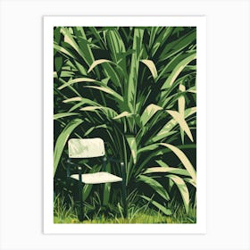 Chair In The Grass Art Print