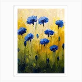 Blue Cornflowers 6 Art Print