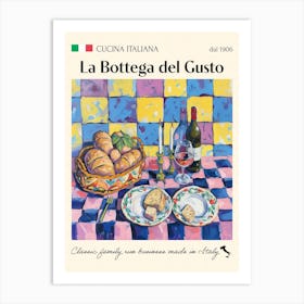 La Bottega Del Gusto Trattoria Italian Poster Food Kitchen Art Print