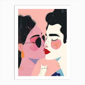 Kissing 5 Art Print