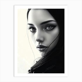 Black And White Portrait Art Print