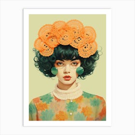 Hipster Crochet Illustration 2 Art Print