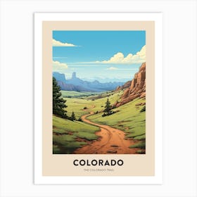 The Colorado Trail Usa 3 Vintage Hiking Travel Poster Art Print