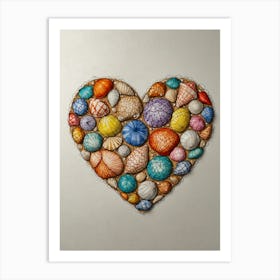 Heart Of Seashells Art Print