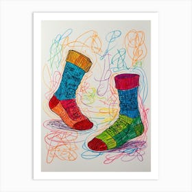 Socks Art Print