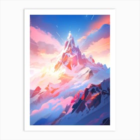 Abstract Mountain Art Print