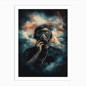 Gas Mask OIl Painting Art Print