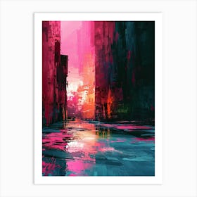 Abstract City | Pixel Art Series 6 Art Print