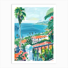 Travel Poster Happy Places Malibu 2 Art Print