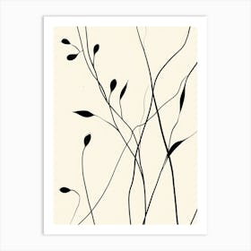 Black And White Branches Art Print