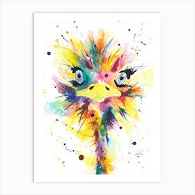 Crazy Ostrich 2 Art Print