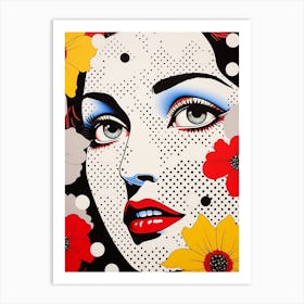 Face Polka Dots 4 Art Print