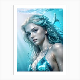 Mermaid Underwater -Reimagined Art Print