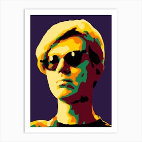 Warhol in Pop Art Illustration Art Print