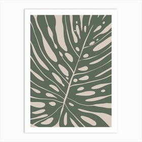 Sage Green Leaf Art Print