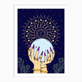 Magic Crystal Ball Astrology Wiccan Witch Poster Wall Art Art Print