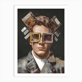 Man With Glasses 1 Art Print