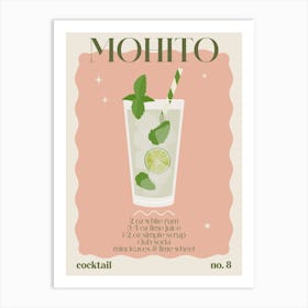 Mohito Cocktail Art Print