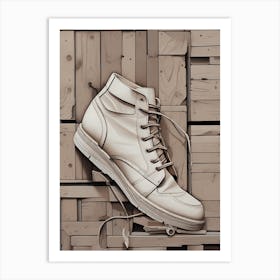 Shoe Art with earthly tones, 1360 Art Print