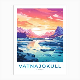 Iceland Vatnajökull National Park Travel Art Print