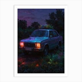 Car At Night 2 Art Print