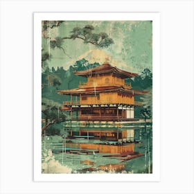 Imperial Palace Japan Mid Century Modern Art Print