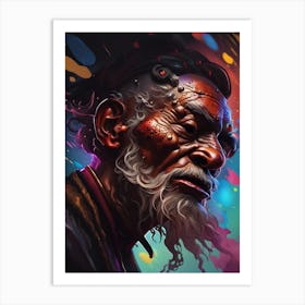 Portrait Of An Old Man Art Print