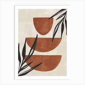 Bowls And Leaves Art Print