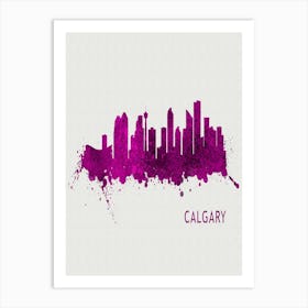 Calgary Canada City Purple Art Print