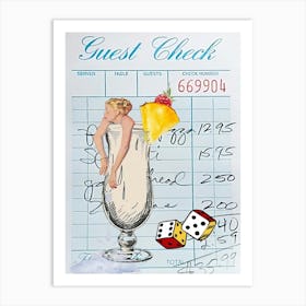 Guest Check 5 Art Print