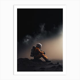 Astronaut On The Moon Art Print