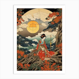 Mount Takao, Japan Vintage Travel Art 2 Art Print