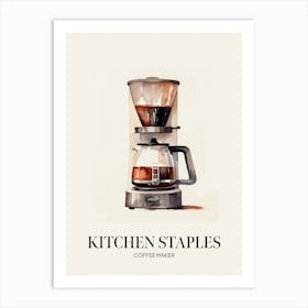 Kitchen Staples Coffee Maker 3 Art Print