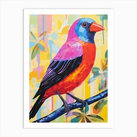 Colourful Bird Painting Cowbird 2 Art Print