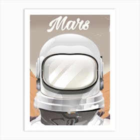 Mars Exploration travel space art. Art Print