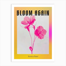 Hot Pink Veronica Flower 2 Poster Art Print