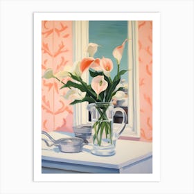 A Vase With Calla Lily, Flower Bouquet 3 Art Print