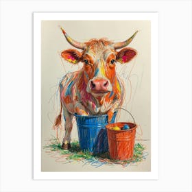 Easter Cow Art Print