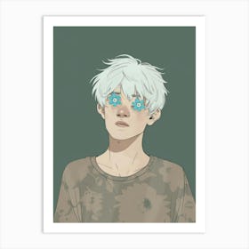 Boy With White Hair Art Print