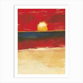 Sunset At The Beach 61 Art Print