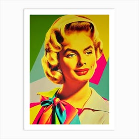 Ingrid Bergman Colourful Pop Movies Art Movies Art Print