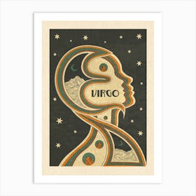 Virgo Zodiac Star Sign  Art Print