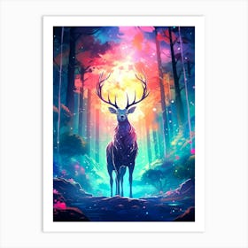 Deer In The Forest Art Print