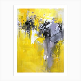 Abstract In Yellow And Black 1 Art Print