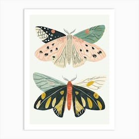 Colourful Insect Illustration Moth 38 Art Print