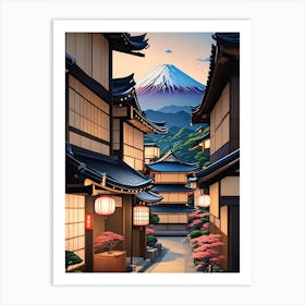 Japanese Street Traditional Art Art Print