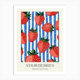 Marche Aux Fruits Strawberries Fruit Summer Illustration 1 Art Print