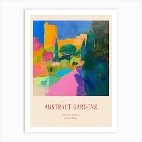 Colourful Gardens Bok Tower Gardens Usa 3 Red Poster Art Print