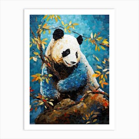 Panda Art In Mosaic Art Style 3 Art Print
